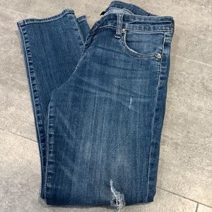 Kut from the Kloth Boyfriend Distressed Ankle Cropped Jeans - Size 4P